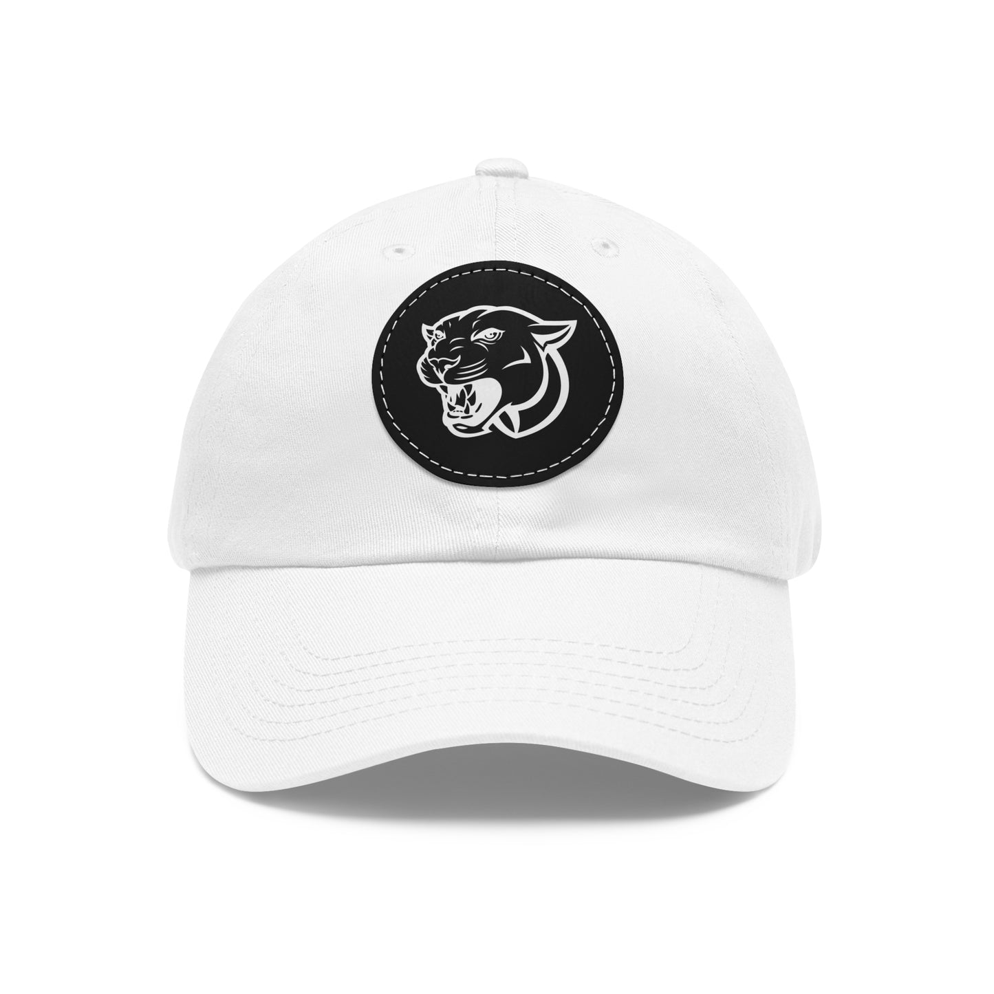 Dad Hat with Leather Patch (Round)