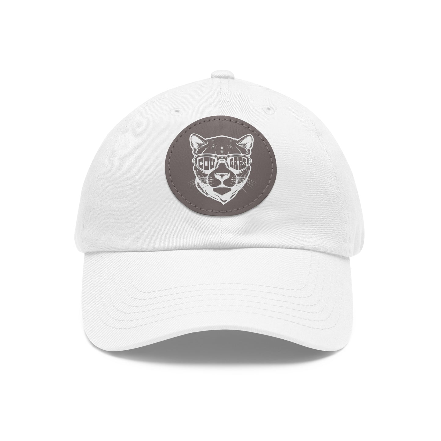 Dad Hat with Leather Patch (Round)