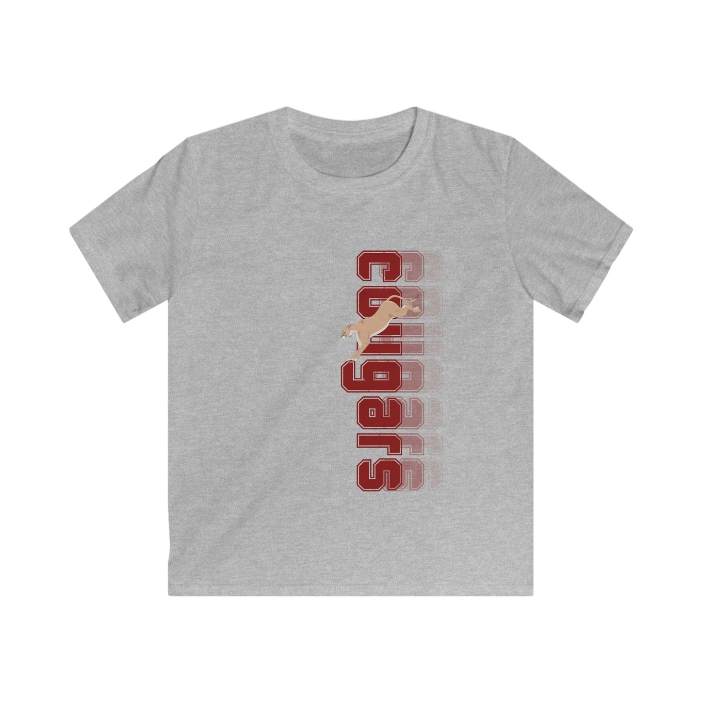 Leaping Cougar Kids Softstyle Tee