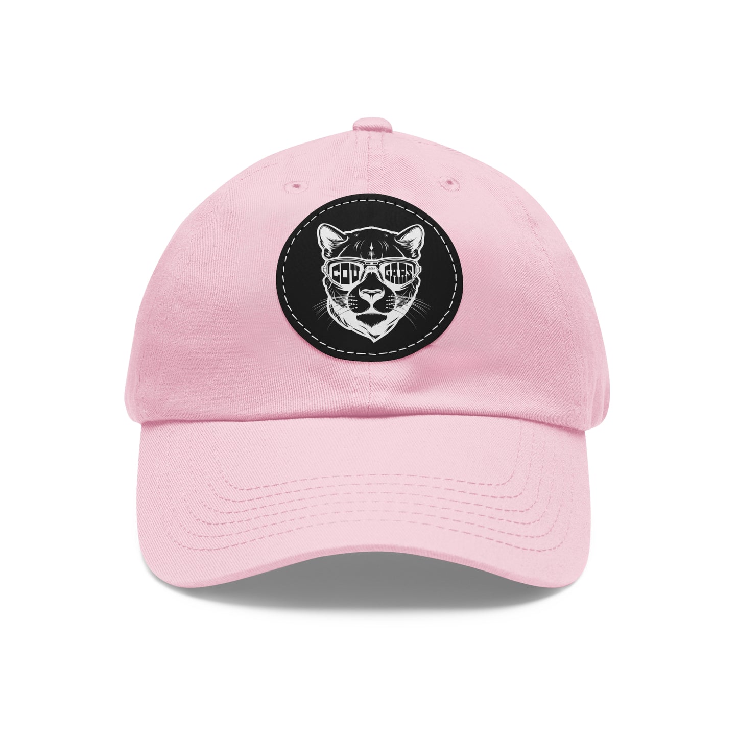 Dad Hat with Leather Patch (Round)