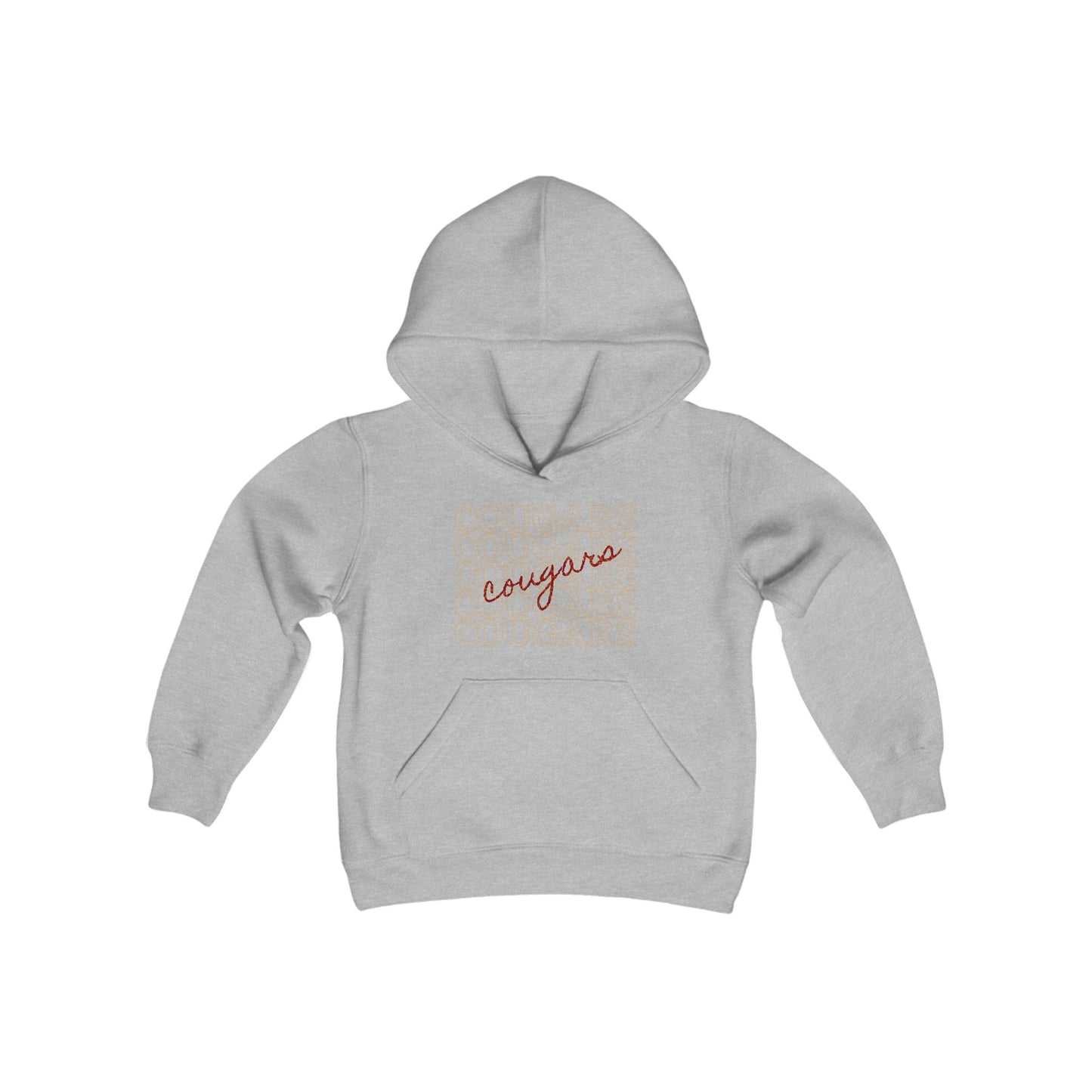 Cougars Youth Heavy Blend Hooded Sweatshirt
