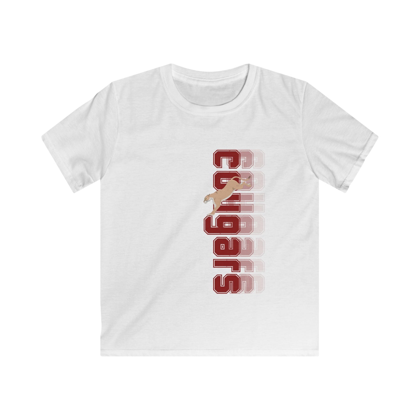 Leaping Cougar Kids Softstyle Tee