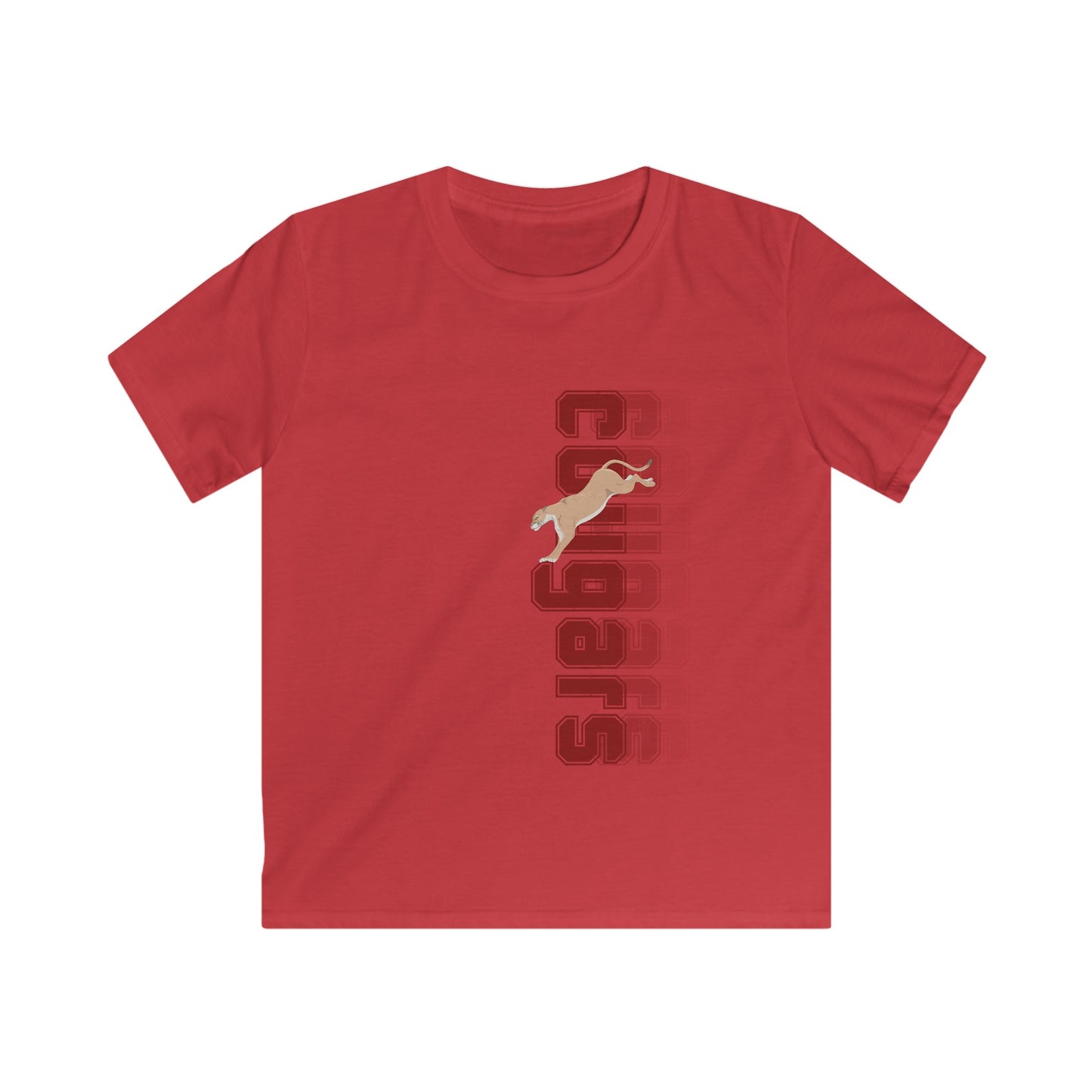 Leaping Cougar Kids Softstyle Tee