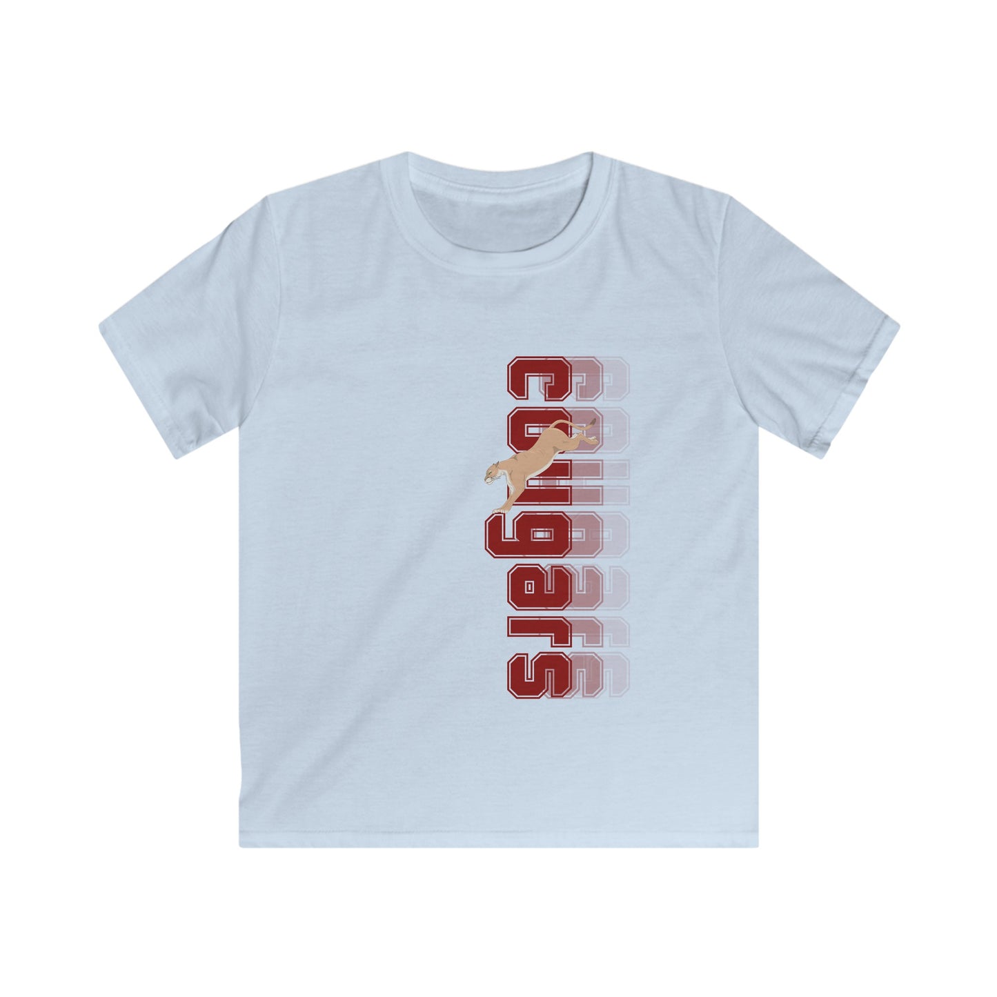 Leaping Cougar Kids Softstyle Tee