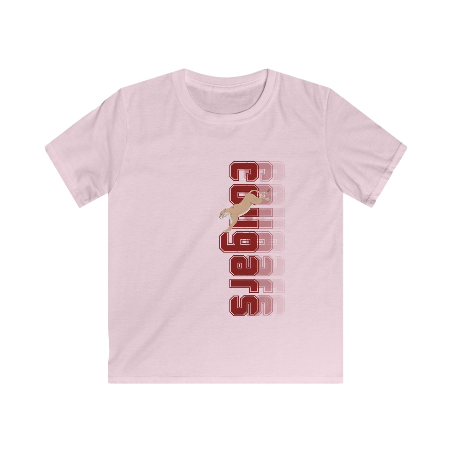 Leaping Cougar Kids Softstyle Tee