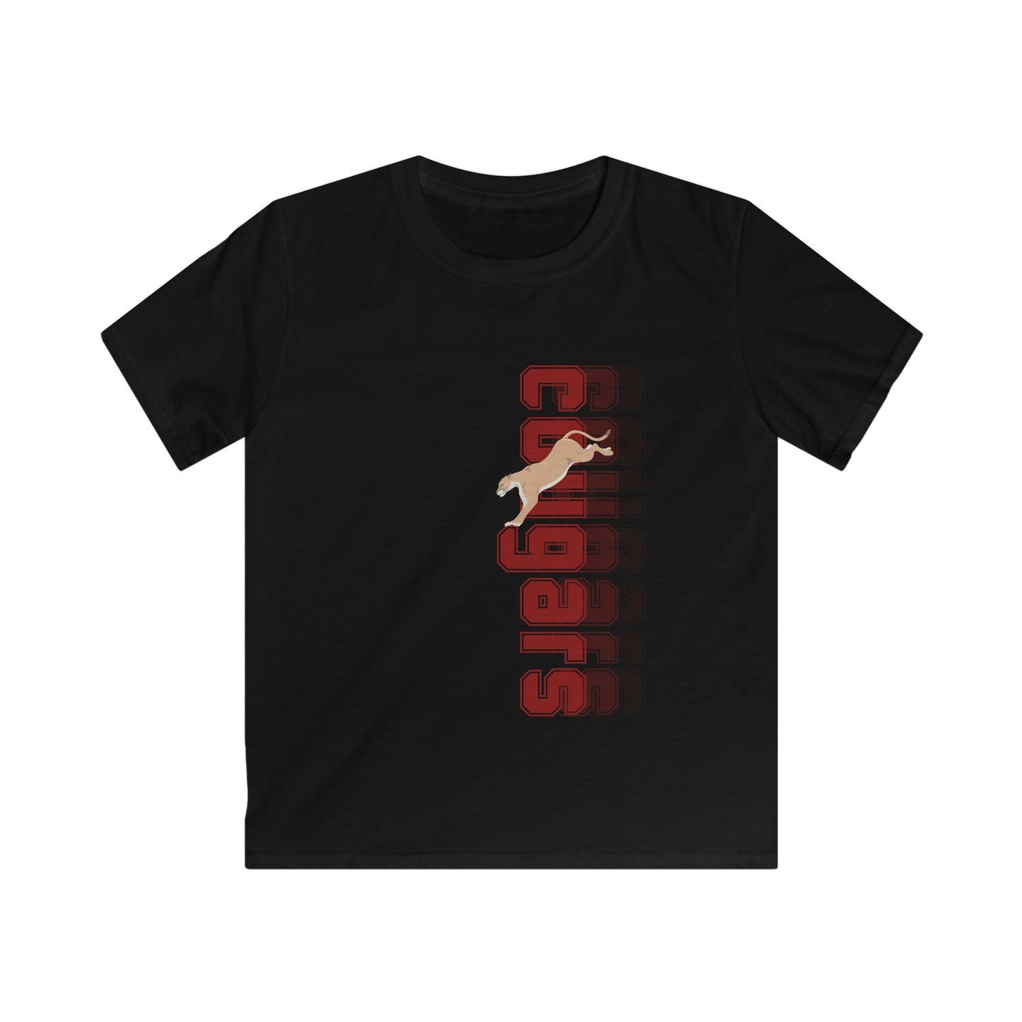 Leaping Cougar Kids Softstyle Tee
