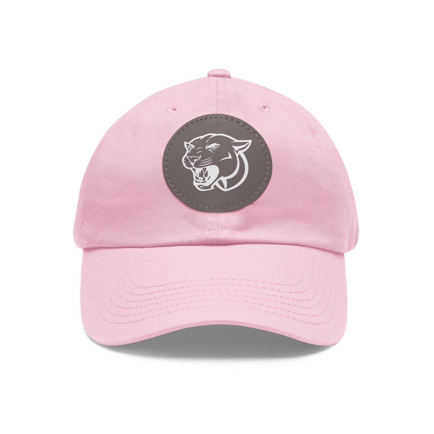 Dad Hat with Leather Patch (Round)