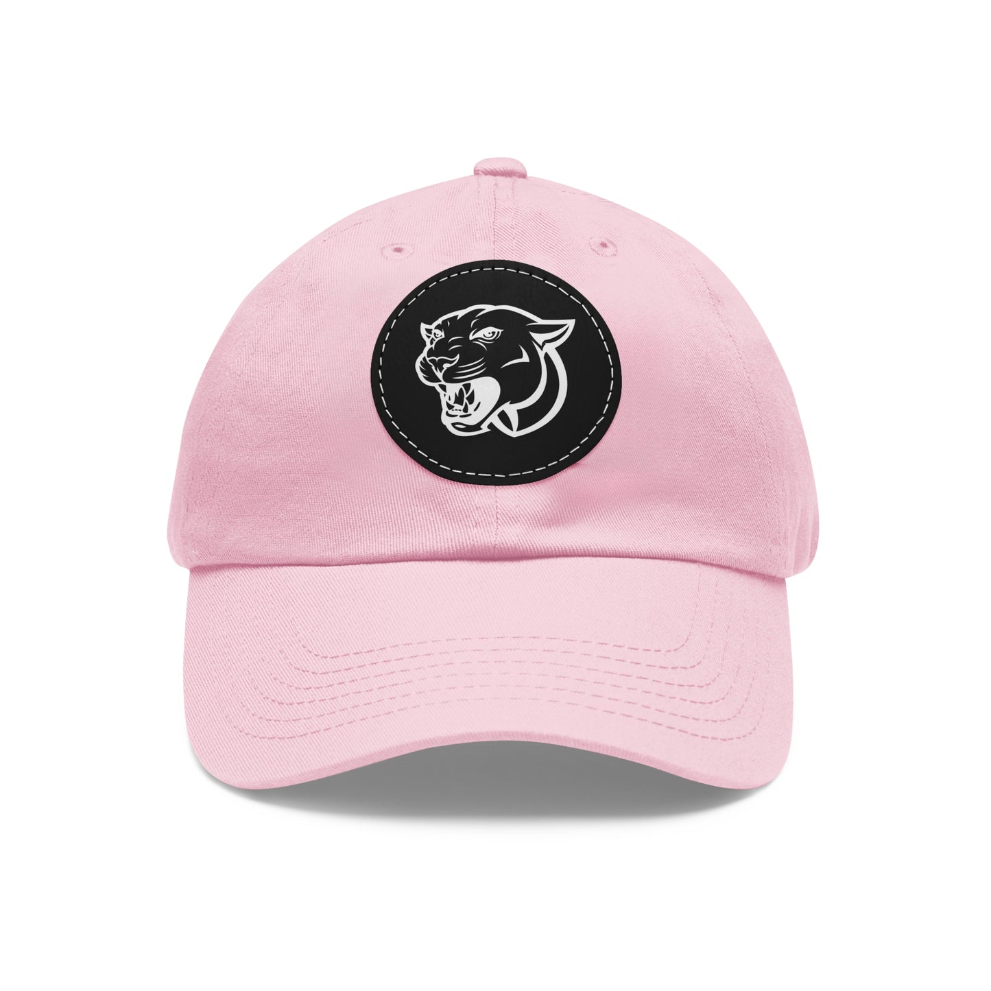 Dad Hat with Leather Patch (Round)