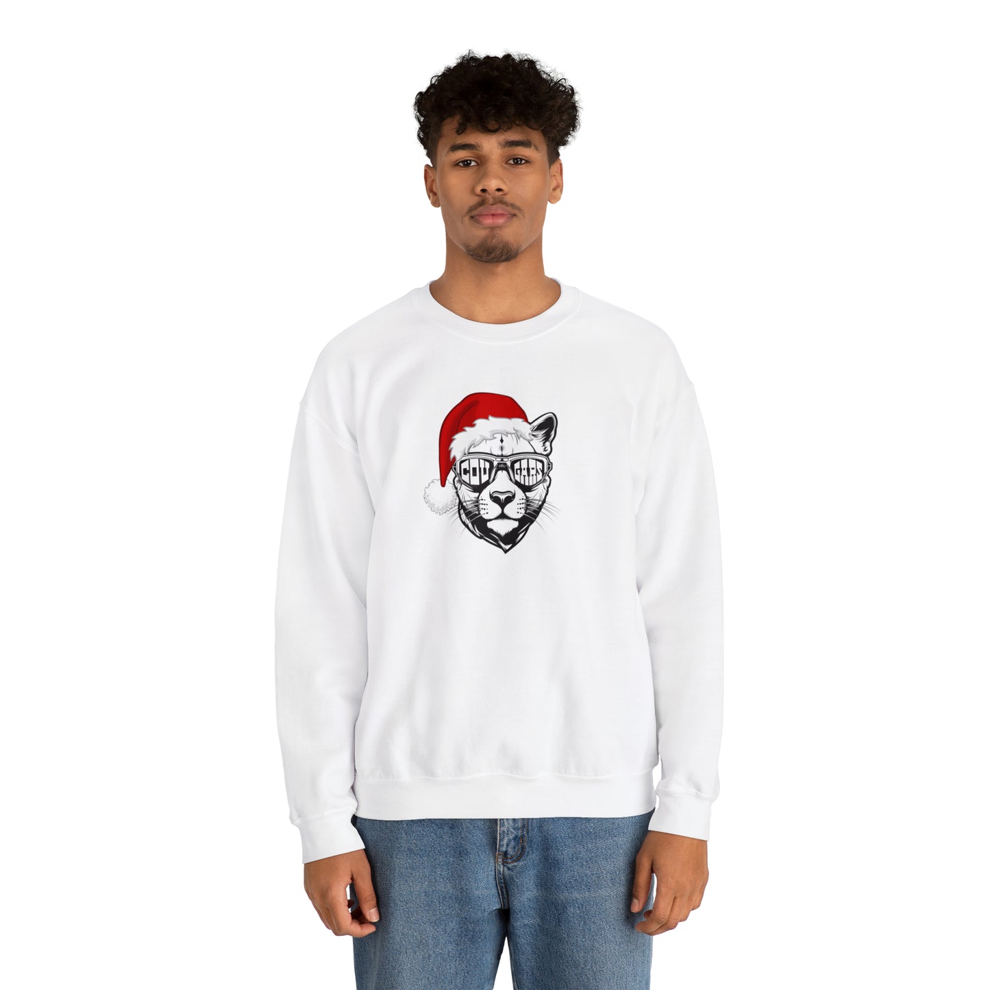 Christmas Cougar Heavy Blend™ Crewneck Sweatshirt