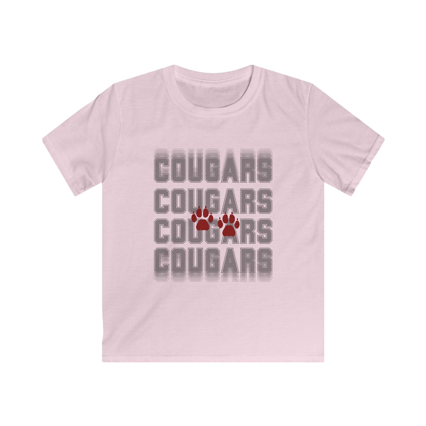 Cougar Paws Kids Softstyle Tee