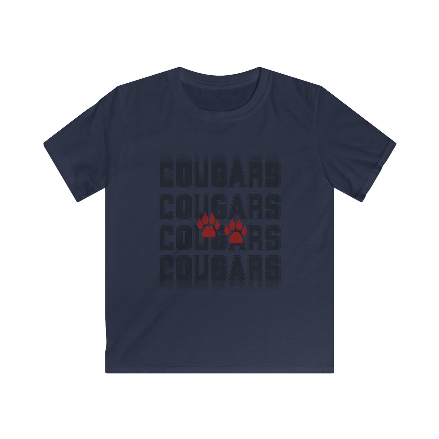 Cougar Paws Kids Softstyle Tee