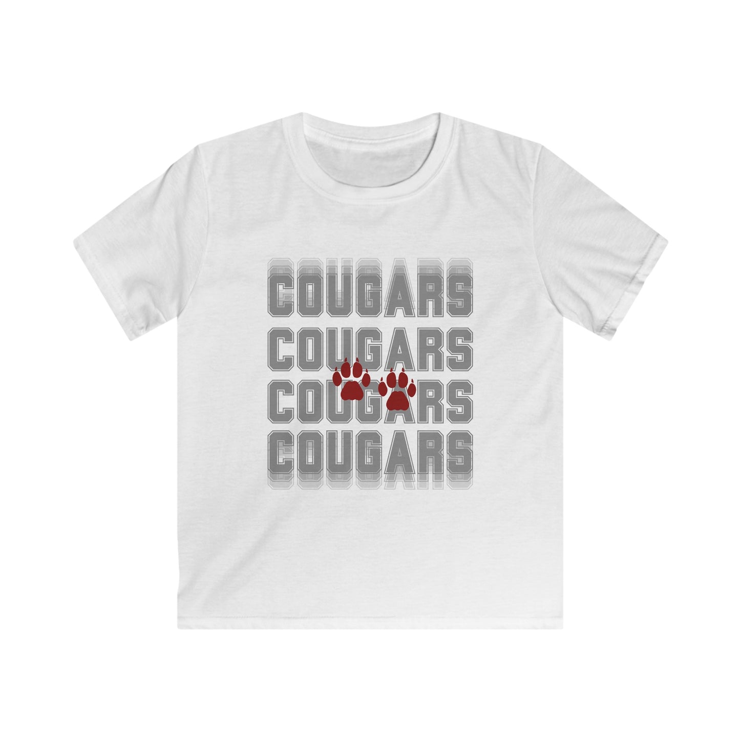 Cougar Paws Kids Softstyle Tee