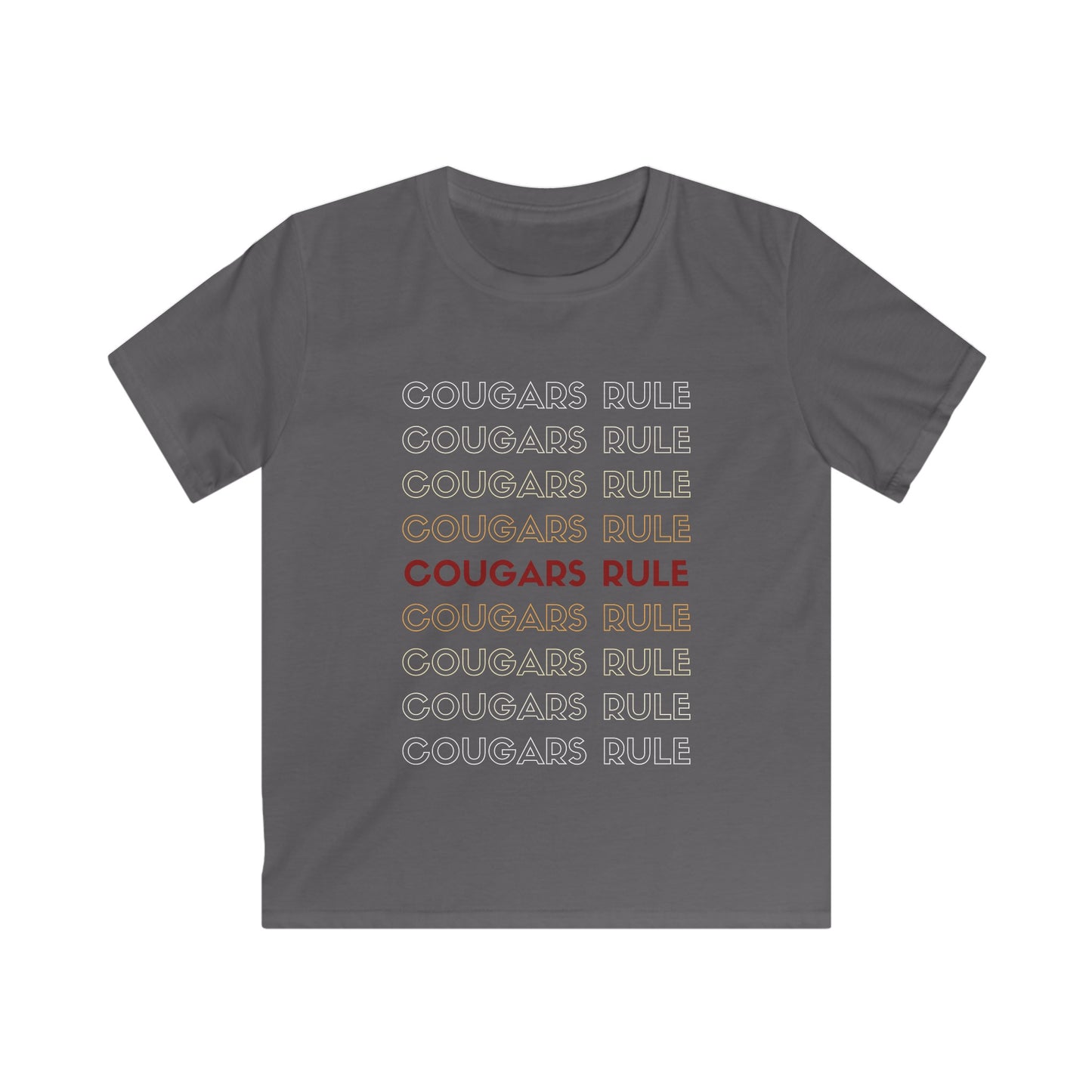 Repeating Cougar Kids Softstyle Tee