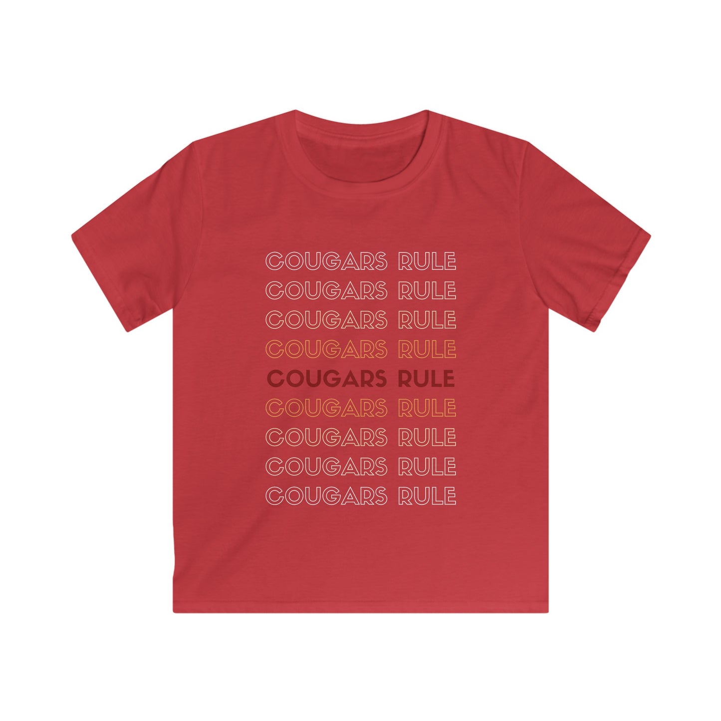 Repeating Cougar Kids Softstyle Tee