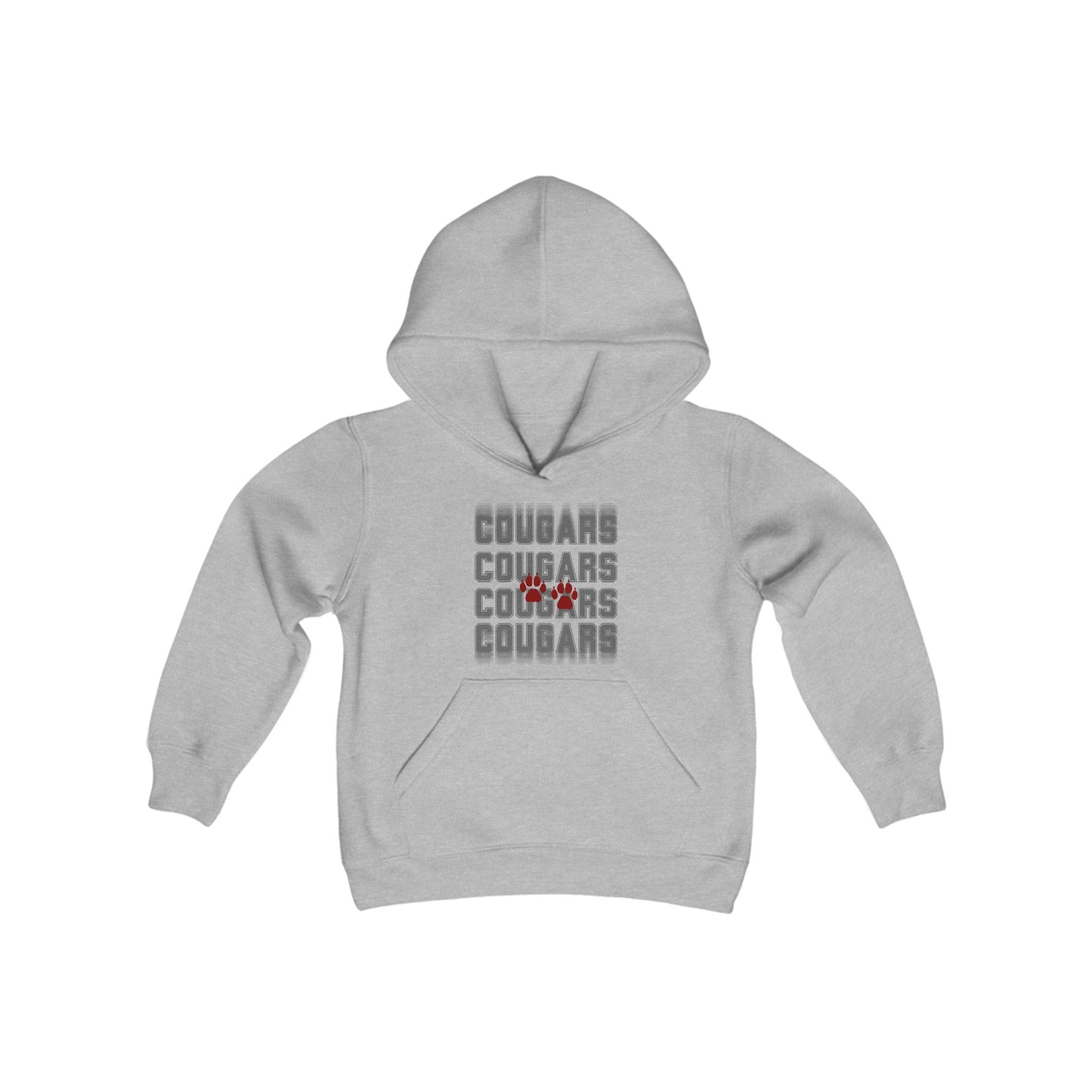 Cougar Paws Youth Heavy Blend Hooded Sweatshirt