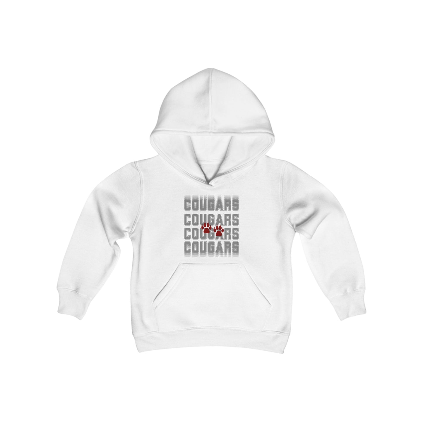 Cougar Paws Youth Heavy Blend Hooded Sweatshirt