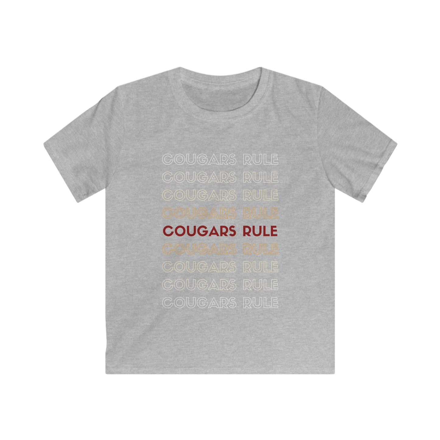 Repeating Cougar Kids Softstyle Tee