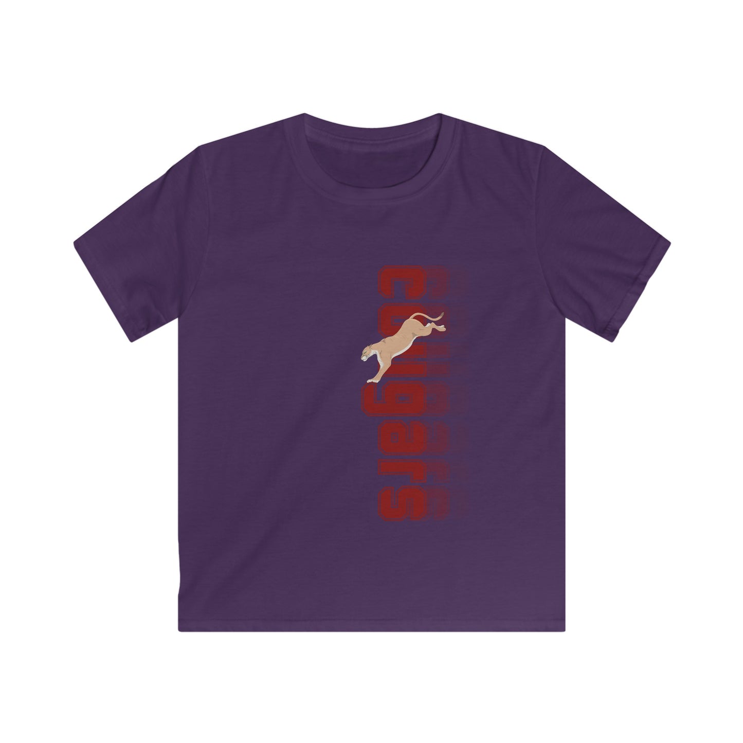 Leaping  Cougar Kids Softstyle Tee