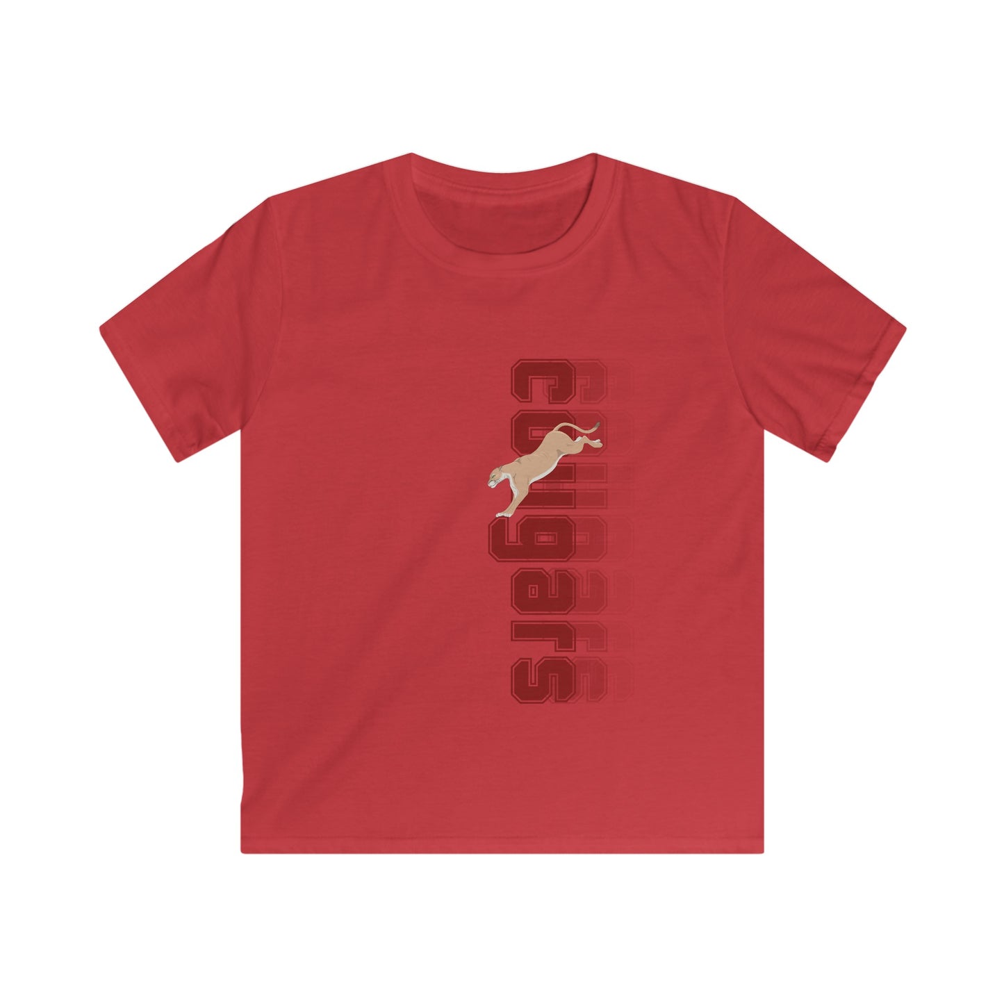 Leaping  Cougar Kids Softstyle Tee